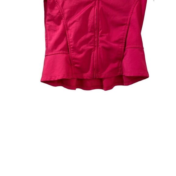 Adidas Girls Pink Peplum Full Zip Jacket Size 6 Youth - Picture 2 of 8